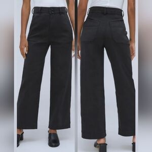 Everlane Black High-Waisted Wide-Leg Pants Size 2